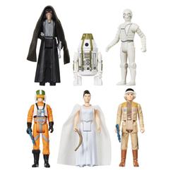 La estética de una galaxia muy lejana vuelve con el encanto directo de las primeras figuras de acción. Este pack de 6 figuras Star Wars Retro Collection recupera el aspecto clásico de los juguetes inspirados en Una nueva esperanza