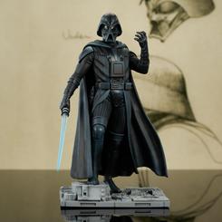 Este impresionante coleccionable captura a Darth Vader como nunca antes, inspirado en los conceptos originales de *Star Wars*. Perteneciente a la línea Premier Collection, esta estatua de poliresina 