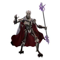 Añade a tu colección la impresionante figura Movie Masterpiece Diecast 1/6 de General Grievous de Star Wars. Con una altura aproximada de 42 cm, esta figura articulada a escala 1/6 