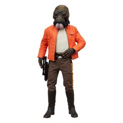 Prepárate para añadir a tu colección una figura que evoca la esencia de los villanos más temidos de la galaxia: Ponda Baba en escala 1/6. Con una altura de 30 cm, este temible pirata aqualish,