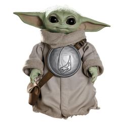 La figura animatrónica Grogu Star Wars tamaño real no está pensada para pasar desapercibida en una vitrina. Sus 37 cm concentran esa presencia silenciosa y expresiva que convierte una pieza de colección en el centro visual de una sala.