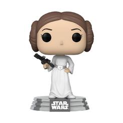 Figura Leia realizada en vinilo perteneciente a la línea Pop! de Funko. La figura tiene una altura aproximada de 9 cm., y está basada en Star Wars. La línea de figuras POP! Vinyl 