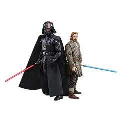 Revive el épico enfrentamiento entre el lado oscuro y la luz con el pack de figuras Vintage Collection de Star Wars: Darth Vader (Showdown) y Obi-Wan Kenobi (Showdown). Este set te trae dos figuras articuladas de aproximadamente 10 cm de altura