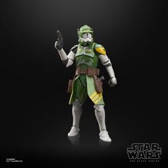 El verde militar de esta figura Clone Commander Doom Black Series 15 cm corta la vista como una orden en pleno campo de batalla. No hace falta colocarla junto a una nave o un diorama para entender su presencia: pertenece a ese tipo de pieza