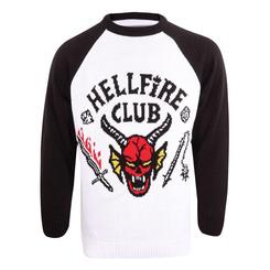 Precioso jersey de Navidad del Hellfire Club basado en la popular serie de Stranger Things. Este simpático suéter está realizado en 100% acrílico. Pon un toque de magia a la temporada de Navidad