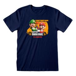 ¡Únete al equipo de Mario y Luigi con esta increíble camiseta "Plumbing" de Super Mario Bros! Con una alta calidad y una licencia oficial, esta camiseta es imprescindible para cualquier fan de los hermanos fontaneros 