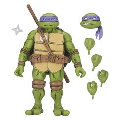 Figura Donatello Teenage Mutant Ninja Turtles 18 cm con estética de cómic y presencia rotunda desde el primer vistazo. Esta pieza no se limita a ocupar una balda: impone carácter, recupera el trazo clásico 