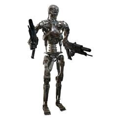 Terminator 2 Endoskeleton de Hot Toys en versión Battle Damaged irrumpe en tu vitrina con 31 cm de presencia a escala 1/6 Movie Masterpiece. Su esqueleto metálico electrochapado y envejecido 