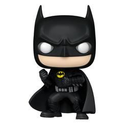 Figura de Batman (Keaton) realizada en vinilo perteneciente a la línea Pop! de Funko. La figura tiene una altura aproximada de 9 cm., y está basada en el personaje de DC Comics.