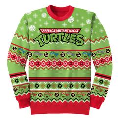 Lleva el espíritu festivo y la nostalgia de las Tortugas Ninja a tu guardarropa con la sudadera Tortugas Ninja Sweatshirt Christmas Jumper LDRM Repeat. Esta prenda, confeccionada con 100% acrílico