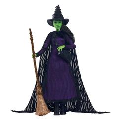 Inspirada en la película "Wicked" de Universal, esta muñeca de moda de lujo de Elphaba representa al personaje con su atuendo más mágico de la película. Elphaba lleva una espectacular capa que cae sobre su precioso vestido negro