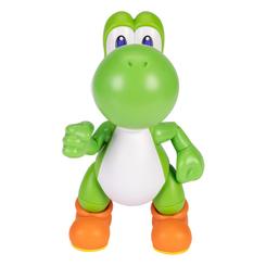Si eres un amante de los videojuegos de Nintendo, no puedes perderte la figura interactiva de Let's Go! Yoshi! 36 cm. Se trata de una réplica oficial del simpático dinosaurio verde que acompaña a Mario en sus aventuras. 