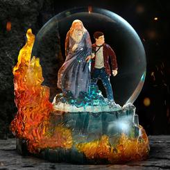 Revive la magia de 'Harry Potter y el misterio del príncipe' con este encantador globo de nieve que captura una de las escenas más memorables: Harry Potter y el profesor Dumbledore en su valiente búsqueda.