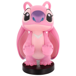 Soporte Cable Guy en forma de figura Angel Stitch Disney de 21 cm para sujetar y cargar mandos y teléfonos. Compatible con PS5, Xbox Series y iPhone, sin cable incluido.