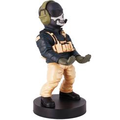 Soporte figura Lt. Simon Ghost de Call of Duty de 21 cm para sujetar mandos y dispositivos, compatible con PS5 DualSense, Xbox Series y iPhone, sin cable incluido.