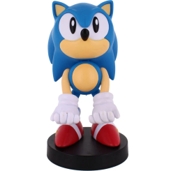 Soporte Cable Guy de Sonic para mandos y móviles, mide 21 cm y representa al personaje en su 30º aniversario. Compatible con mandos PS5, Xbox Series y iPhone, sin incluir cable de carga.