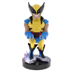 Soporte Cable Guy de 21 cm con figura de Wolverine de Marvel para sujetar y cargar mandos y teléfonos. Compatible con PlayStation 5 DualSense, Xbox Series S/X y la mayoría de smartphones. No incluye cable.