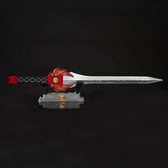 Espada Mighty Morphin Power Rangers Lightning Collection Red Ranger Power Sword. Un artículo premium coleccionable de Power Rangers para juego de rol o Cosplay, con sonidos y luces activadas por el tacto.