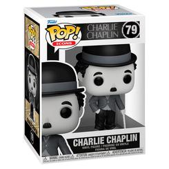 Figura POP de Charlie Chaplin en vinilo de 9 cm con su característico sombrero bombín y bastón. Presentada en caja regalo, es una pieza ideal para coleccionistas y aficionados al cine clásico.