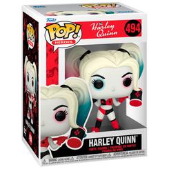 Figura POP DC Comics Harley Quinn de vinilo de 9 cm con mazo y caja regalo con ventana. Representa a Harley Quinn con su vestuario clásico y colores rojo y negro en formato coleccionable compacto.