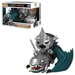 Figura POP El Señor de los Anillos Witch King with Fellbeast con diseño característico de FUNKO POP!, que muestra al Rey Brujo montado en su Fellbeast en una pose compacta y detallada.