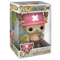 Figura POP Jumbo de Tony Tony Chopper de One Piece en vinilo, presentada en caja regalo y con un tamaño mayor que las figuras POP estándar para una exposición destacada.