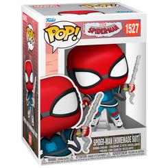 Figura POP Marvel Spiderman - Spider-Man Homemade Suit de vinilo con 9 cm de altura. Presenta el traje casero del personaje y viene en caja regalo para facilitar su exposición o conservación.