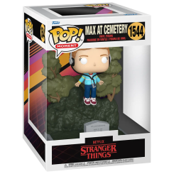Figura POP Moments Stranger Things Max at Cemetery de vinilo con 9 cm de altura. Representa a Max en una escena del cementerio con base diorama, ideal para coleccionistas y fans de la serie.