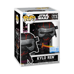 Figura POP Star Wars Impressions Kylo Ren Exclusive de vinilo con cabeza oscilante y 10,8 cm de altura, presenta un diseño exclusivo con armadura rediseñada y detalles en rojo que destacan su lado oscuro.
