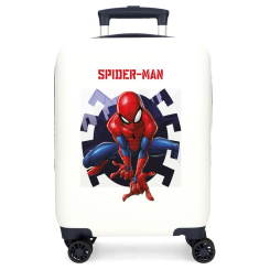 Maleta trolley ABS Attack Spiderman Marvel de 50 cm con cierre TSA, ruedas multidireccionales y sistema expandible. Fabricada en ABS, incluye organizador interior para un equipaje ordenado y seguro.