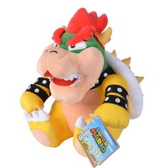 Peluche de Bowser de Super Mario Bros de unos 30 cm, con diseño fiel al personaje y colores característicos. Ideal para coleccionistas y fans del videojuego.