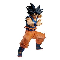 Figura Son Goku Grandista Dragon Ball Super de 25 cm con pose de combate y detalles en su traje. Fabricada por Banpresto, es una pieza ideal para coleccionistas mayores de 15 años.