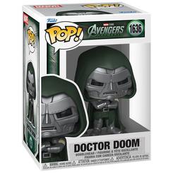 Figura POP de Doctor Doom de Marvel Studios Avengers en vinilo con capa y máscara metálica. Presentada en caja regalo, es una pieza compacta y estilizada ideal para coleccionistas y fans.