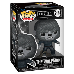 Figura POP Universal Monsters The Wolfman en vinilo con caja regalo. Representa al hombre lobo clásico en estilo Funko POP, ideal para coleccionistas y fans del cine de terror.