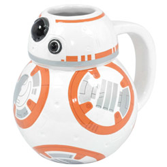 Taza Oficial 3D de BB-8, saborea tu bebida preferida en uno de los androides más carismáticos de la Saga de Star Wars, la imagen de este simpático robot será tu aliado para deleitarte de tu bebida.