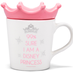 Taza oficial con el motivo 99% Sure I am a Disney Princess basada en los famosos personajes de Walt Disney, la taza está realizada en cerámica con una capacidad de 400 ml,