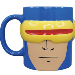 Espectacular taza en forma de Cyclops basado en el popular personaje de los X-Men de Marvel. Esta gran taza con forma 3D de Marvel está moldeada para parecerse perfectamente al personaje de los comics. 