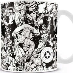 Taza oficial de los personajes de Marvel Comics con un estilo retro, esta preciosa taza está realizada en cerámica con una capacidad de 0,315 litros