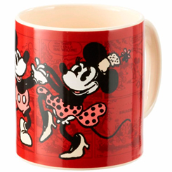 Taza oficial de Mickey Mouse Comic, realizada en gres con una capacidad de 0,59 litros, incluye grabados en el exterior. Viene en caja de regalo. Producto oficial 20oz Mug: Mickey & Minnie Comic.