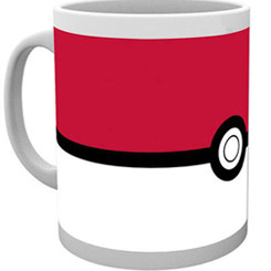 Taza oficial de Pokemon con el motivo de la Pokeball basada en la franquicia Pokémon, realizada en cerámica con una capacidad de 0,30 litros,