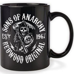 Taza Oficial con el motivo de Sons of Anarchy Redwood Original, revive las situaciones pintorescas de Sons of Anarchy con esta taza realizada en cerámica con una capacidad de 0,33 litros, incluye grabados en el exterior.