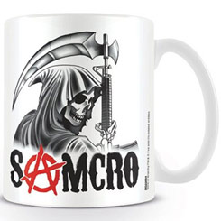 Taza Oficial con el motivo de Sons of Anarchy SAMCRO, revive las situaciones pintorescas de Sons of Anarchy con esta taza realizada en cerámica con una capacidad de 0,33 litros, incluye grabados en el exterior.