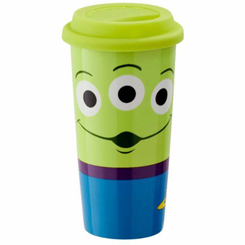 Taza de Viaje de los divertidos Aliens del Pizza Planet. Disfruta de un delicioso café con esta preciosa taza de viaje de Toy Story. Esta taza de viaje de 400 ml., 