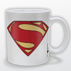 Taza oficial de DC Comics con el motivo del Logo de Superman basado en la película del Hombre de Acero (Man of Steel).