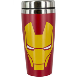 Icónica Taza de viaje de Iron Man basado en los comics de Marvel Comics. La taza está realizada acero inoxidable. Esta preciosa taza de viaje tiene una capacidad aproximada de 47cl. 