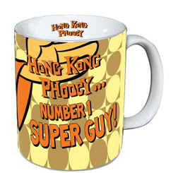 Taza oficial de Warner del Comic de Hanna-Barbera Cartoons con el motivo de Hong Kong Phooey, realizada en cerámica.