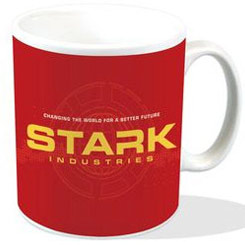 Taza oficial de Marvel con el motivo del Logo del Iron Man Stark Industries, realizada en cerámica con una capacidad de 0,33 litros.