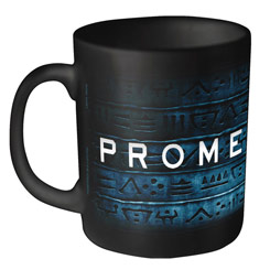 Taza oficial con el texto Prometheus de la película del mismo nombre Prometheus dirigida por Ridley Scott.