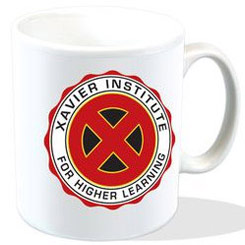 Taza oficial de Marvel con el motivo del Logo del X-Men Xavier Institute.